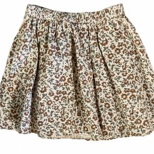 Rylee + Cru Brown Floral Skater Skirt
